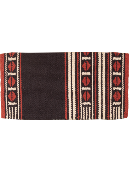 Maverick Wool Blanket rust black