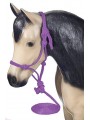 Shetty - Mini Knotenhalfter mit Strick violett