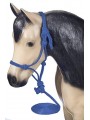 Shetty - Mini Knotenhalfter mit Strick blau