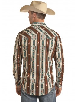 Longsleeve Brown Aztec