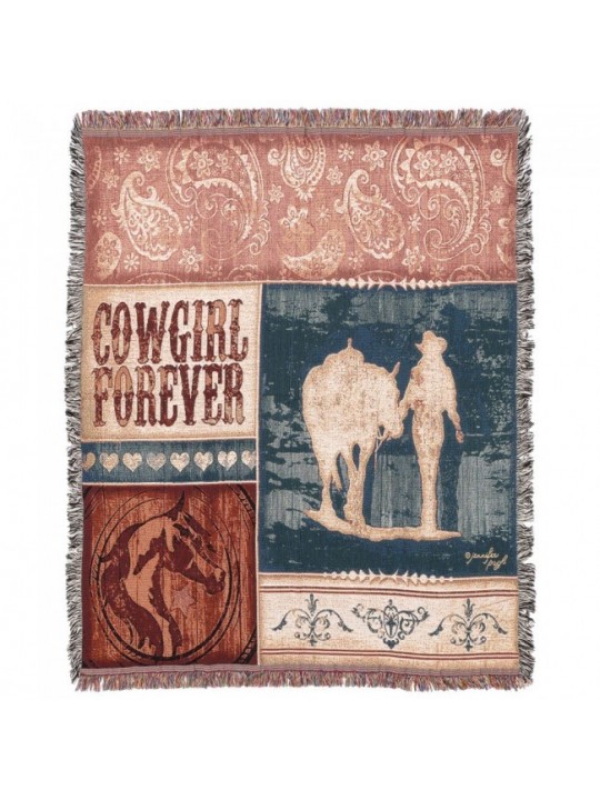 Decke/Überwurf "Cowgirl Forever"