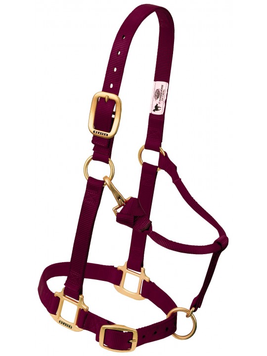 Weaver Nylon Halter Adjustable, Burgundy 35-7034-BU, 35-7035-BU. 35-7036-BU