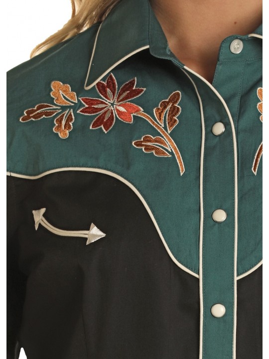 Retro Westernshirt Flower